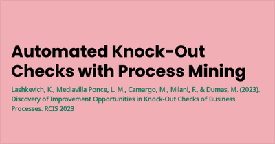 Automated Knock-Out Checks with Process Mining